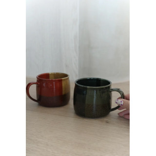 🇯🇵美濃燒釉料排列馬克杯/兩色