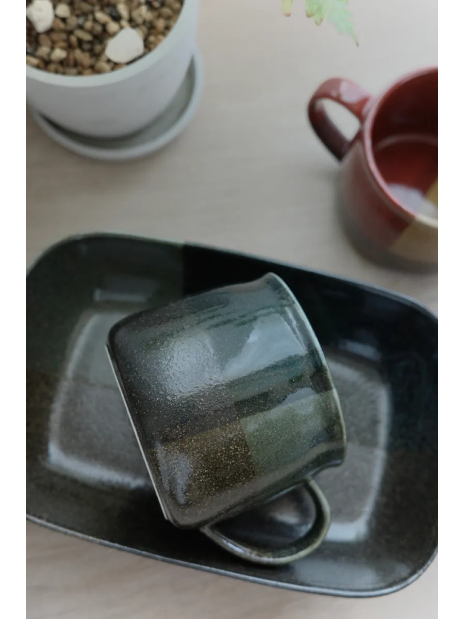 🇯🇵美濃燒釉料排列馬克杯/兩色