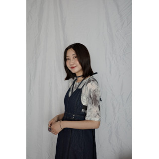 🇯🇵超舒適の渲染印花透透上衣/灰