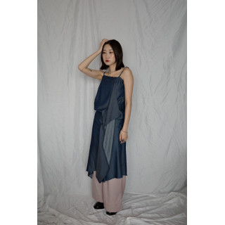 🇯🇵時髦感荷葉邊牛仔吊帶裙/S-L