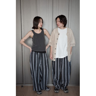 🇯🇵鬆緊條紋寬褲/M-L