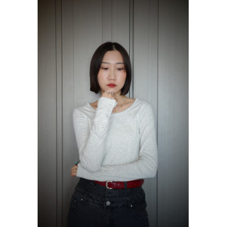 🇯🇵銀扣羅紋上衣/三色