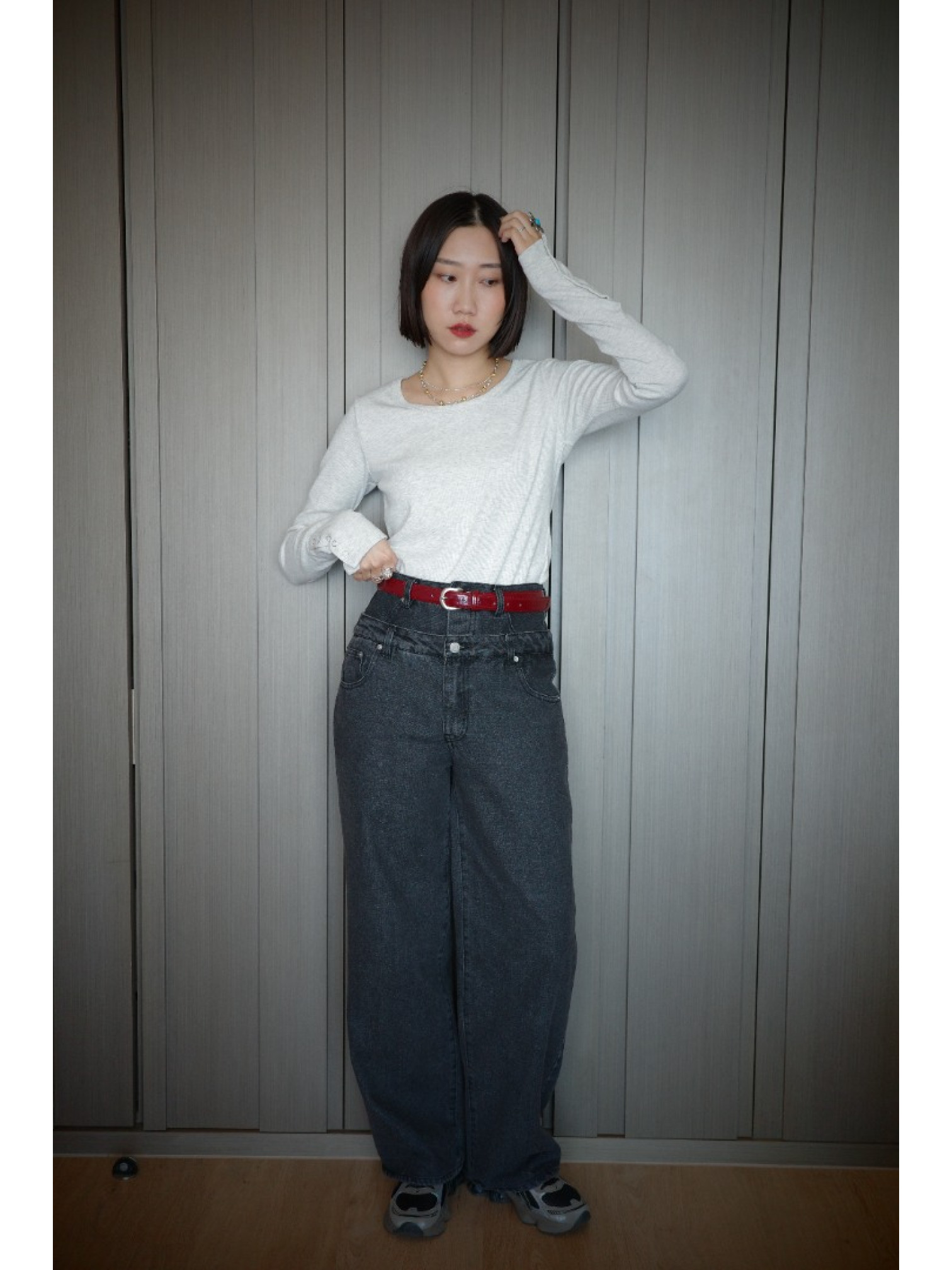 🇯🇵銀扣羅紋上衣/三色