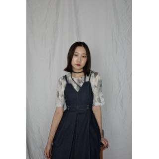 🇯🇵超舒適の渲染印花透透上衣/灰