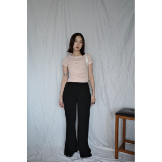 🇯🇵長腿必備の側開衩喇叭褲/L