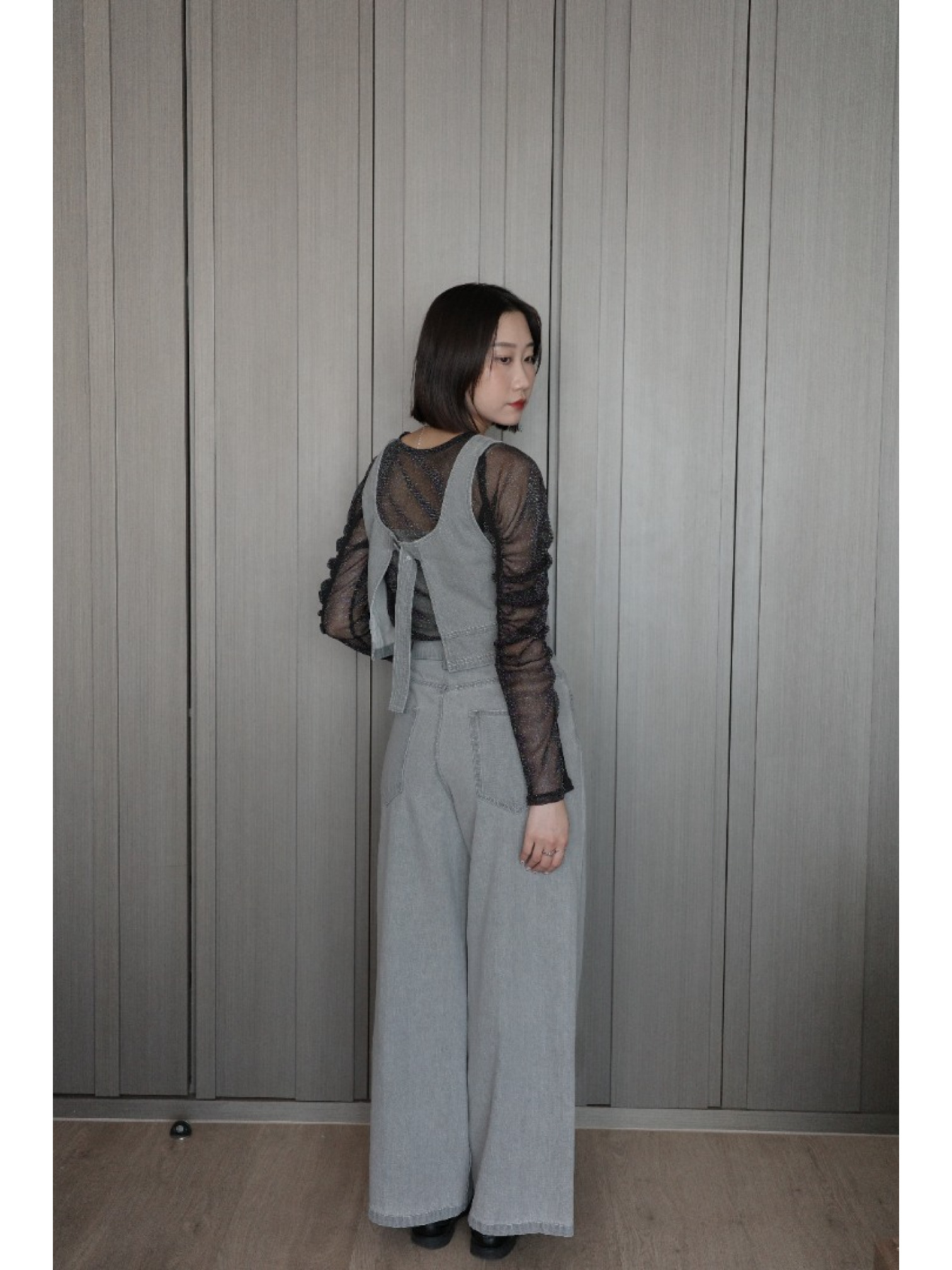 🇯🇵經典款縫線丹寧寬褲/兩色