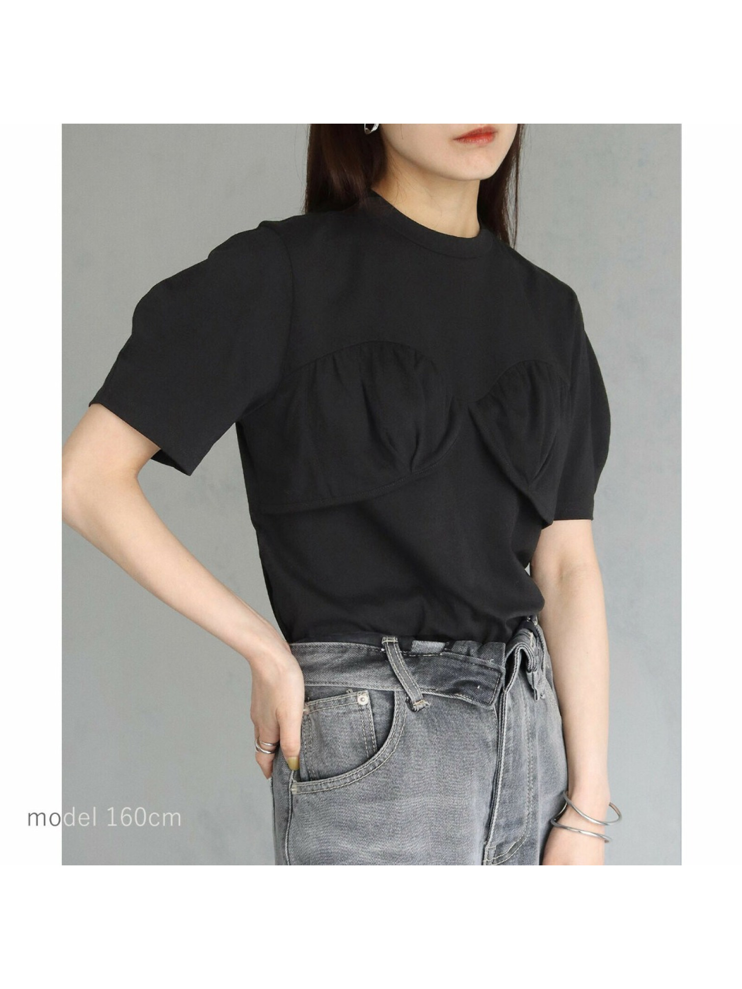 🇯🇵胸前造型公主袖純棉上衣/三色