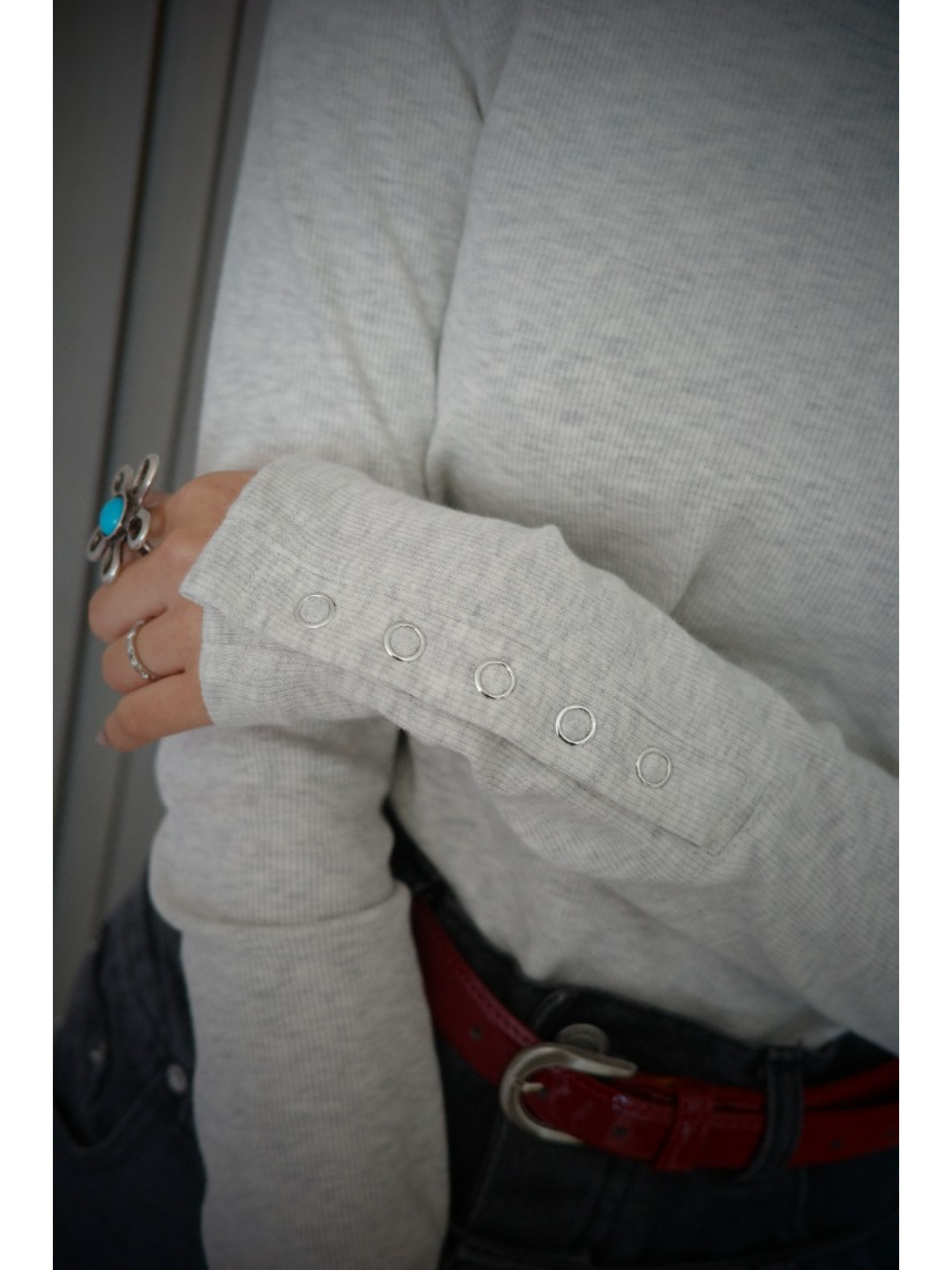 🇯🇵銀扣羅紋上衣/三色