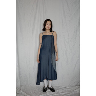 🇯🇵時髦感荷葉邊牛仔吊帶裙/S-L