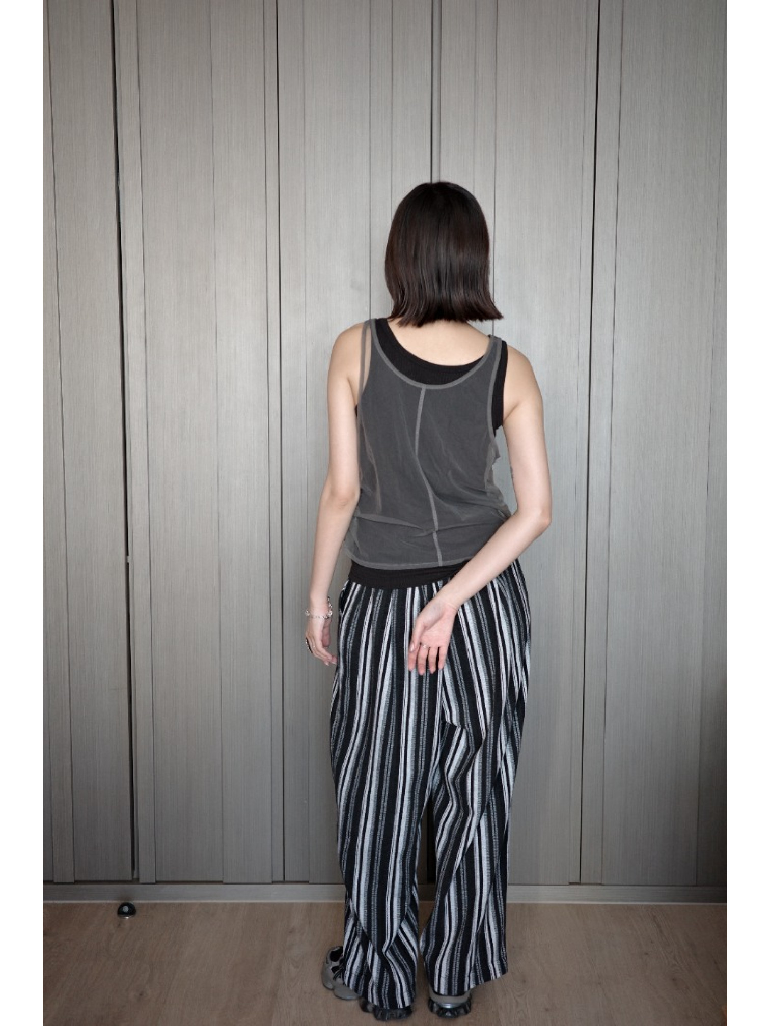 🇯🇵薄紗分層羅紋背心/三色