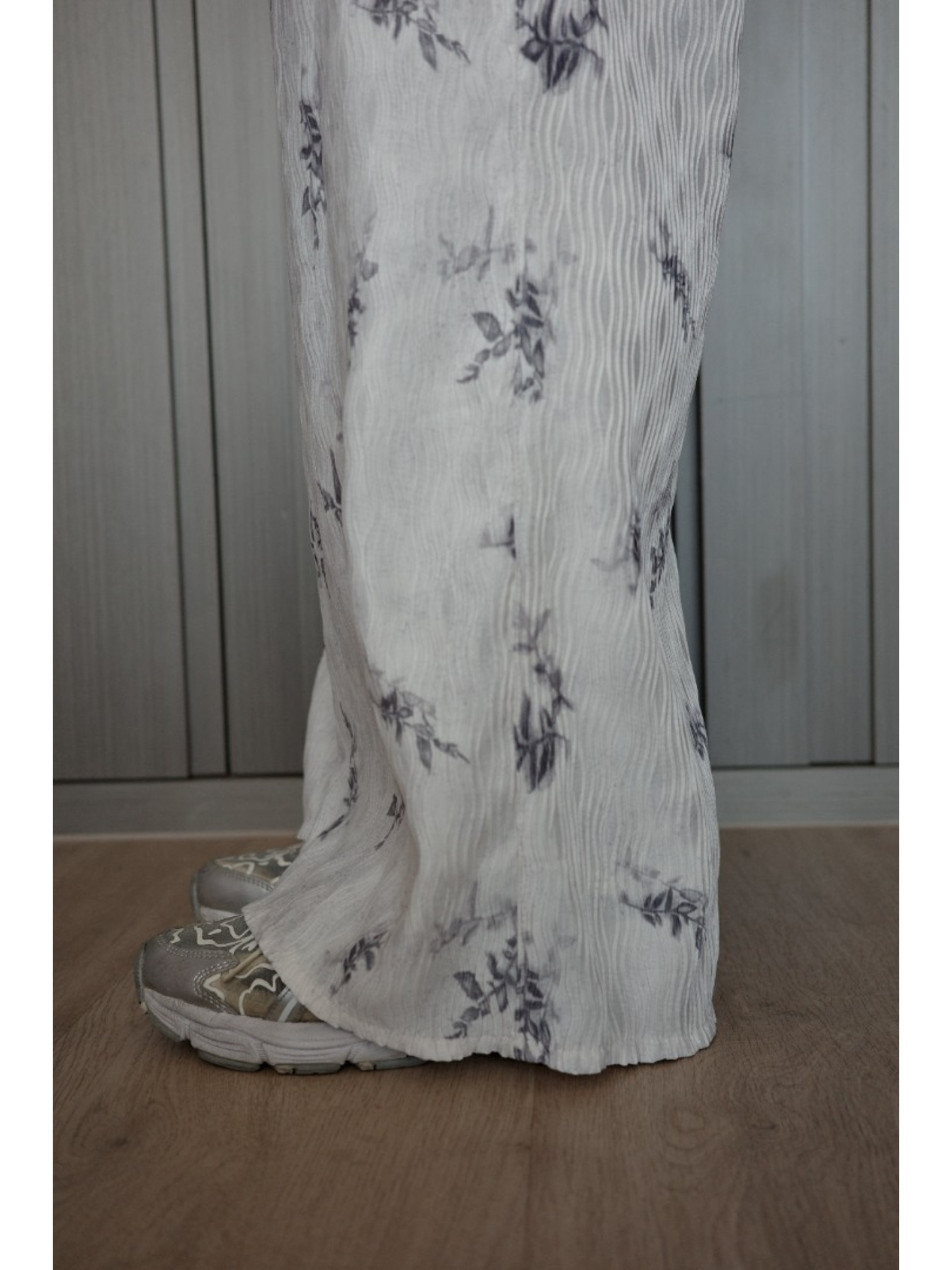 🇯🇵立體紋理植物印花長褲/M