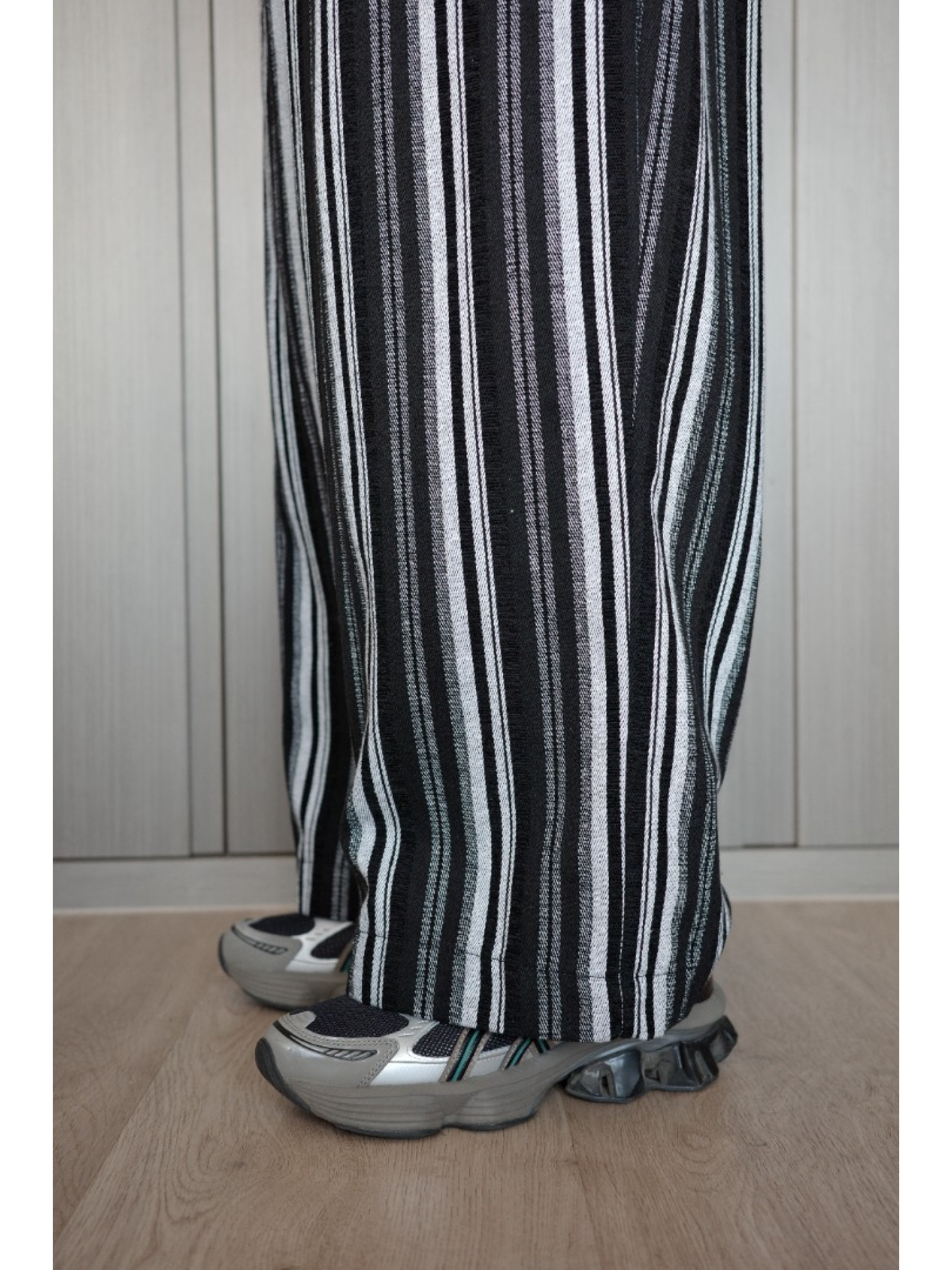 🇯🇵鬆緊條紋寬褲/M-L