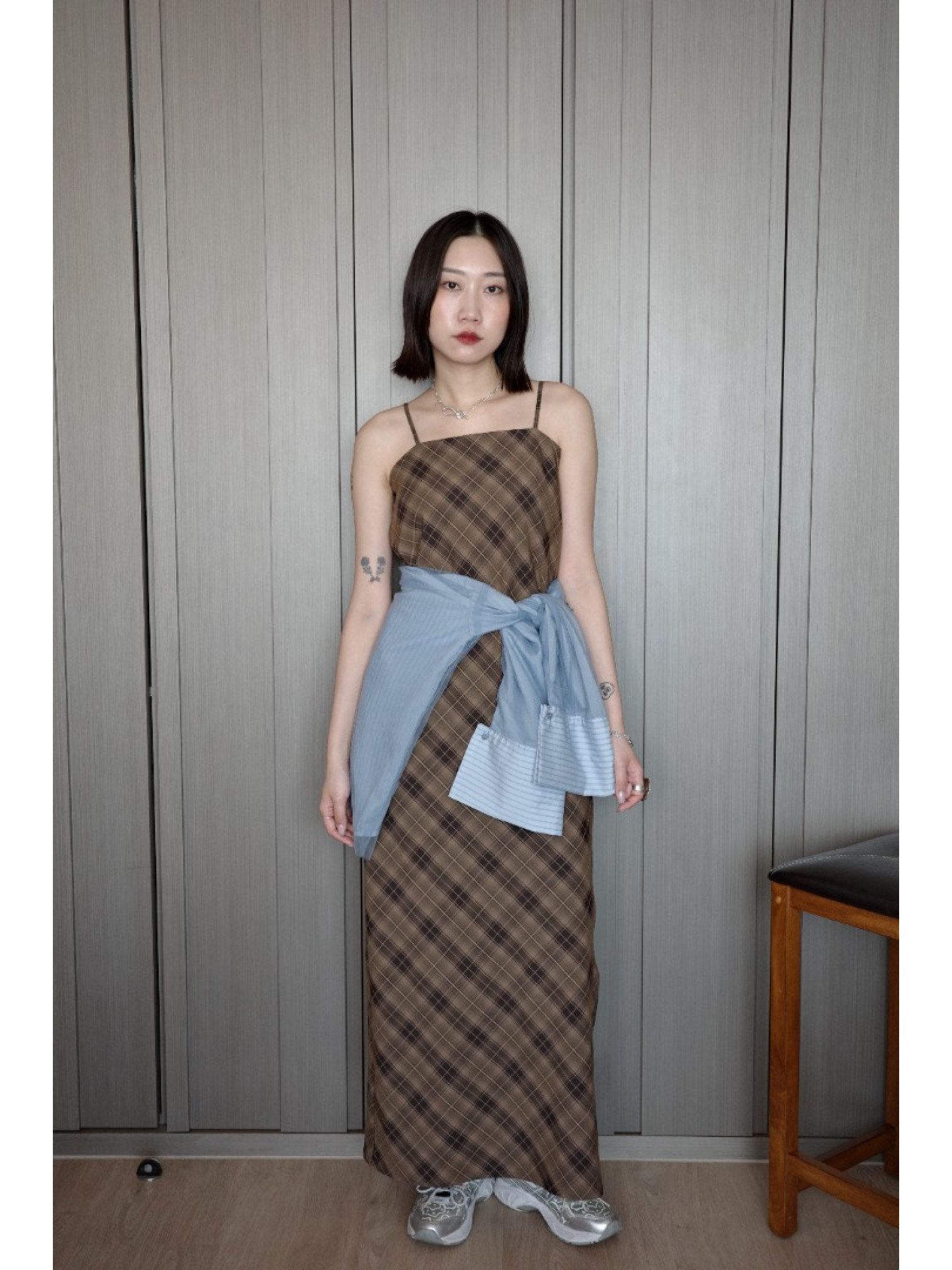 🇯🇵透感條紋襯衫/白x黑