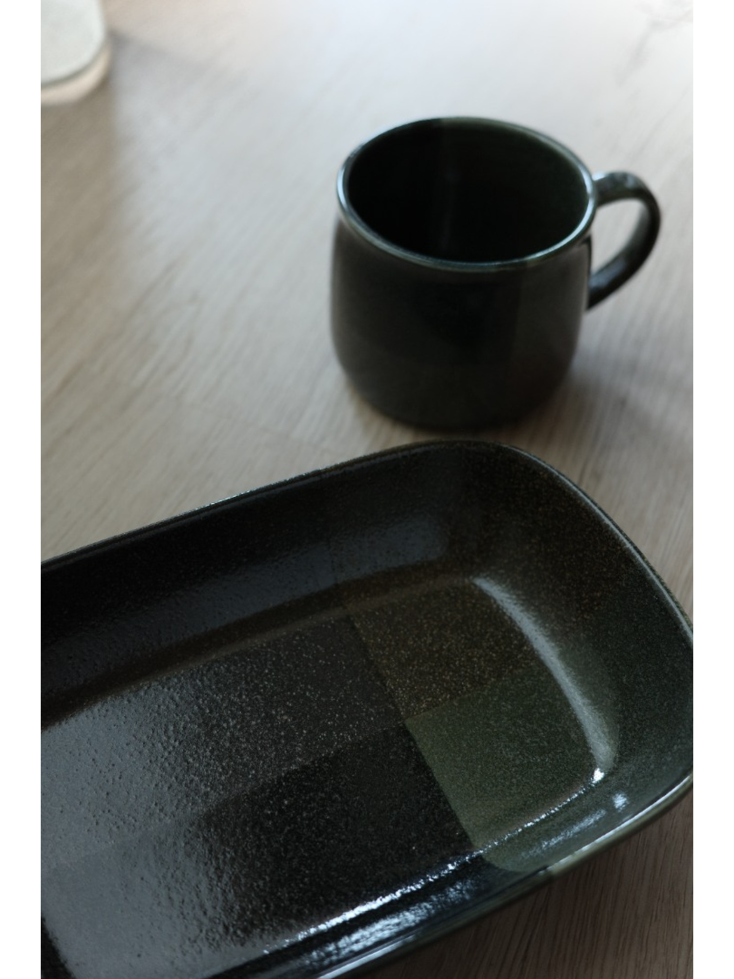 🇯🇵美濃燒釉料排列方形盤/三色