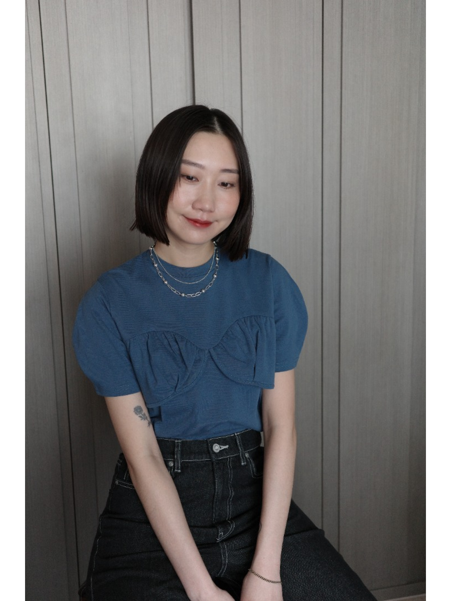 🇯🇵胸前造型公主袖純棉上衣/三色