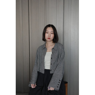 🇯🇵夏季斜紋寬袖口短版襯衫/棕