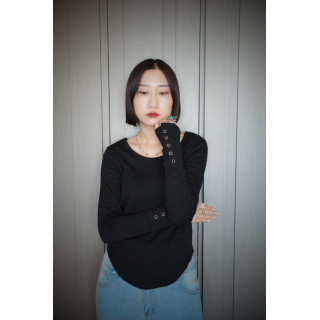 🇯🇵銀扣羅紋上衣/三色