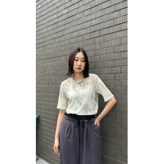 🇯🇵超舒適の渲染印花透透上衣/綠