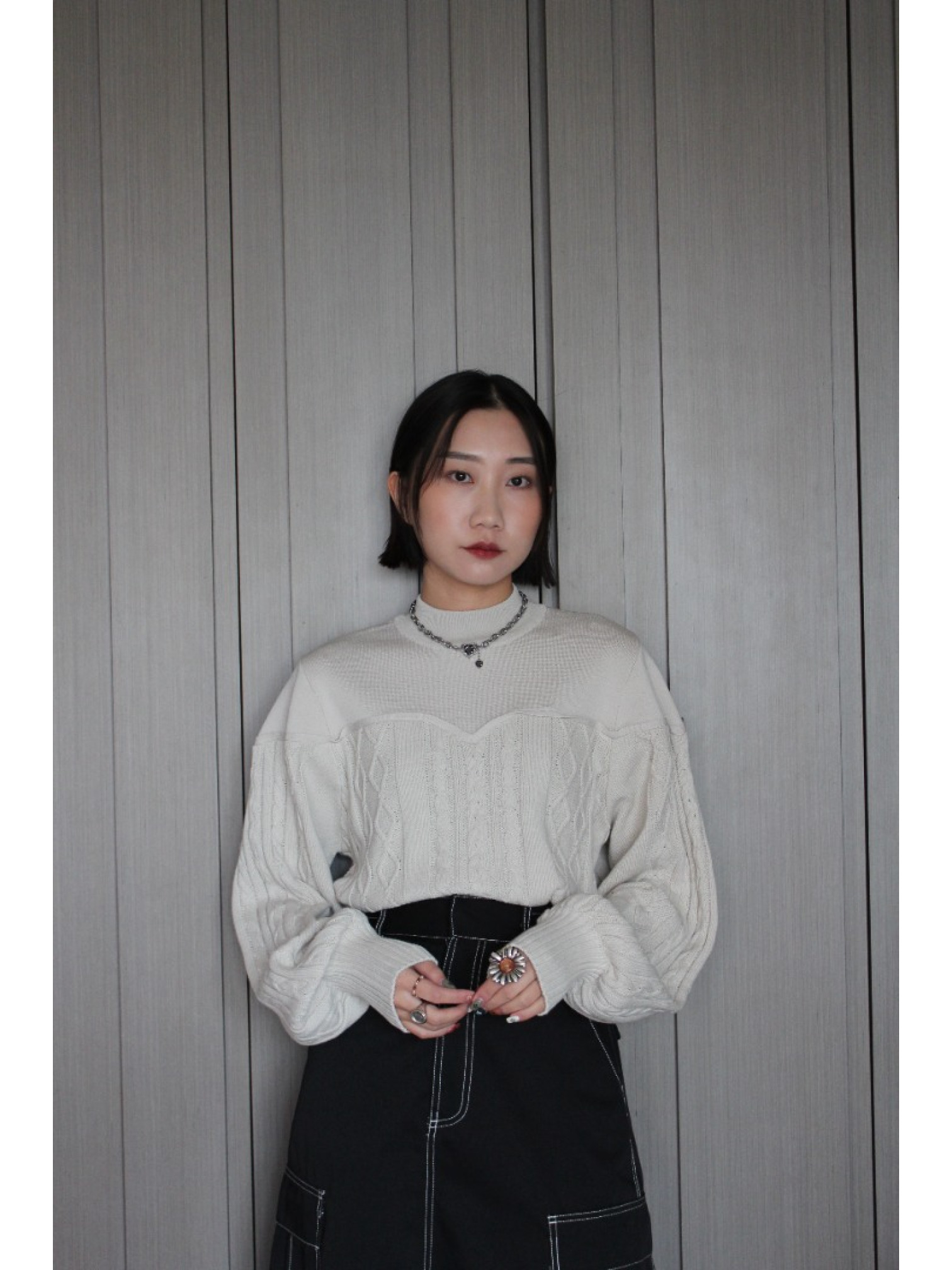 🇯🇵馬甲造型拼接針織衫/三色