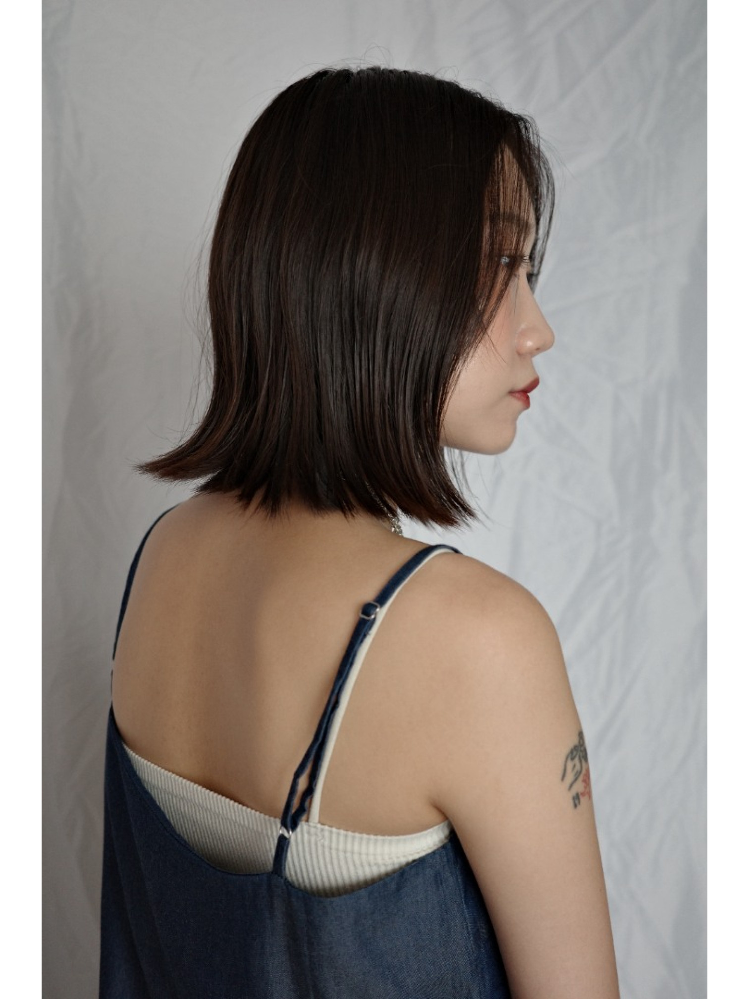 🇯🇵時髦感荷葉邊牛仔吊帶裙/S-L