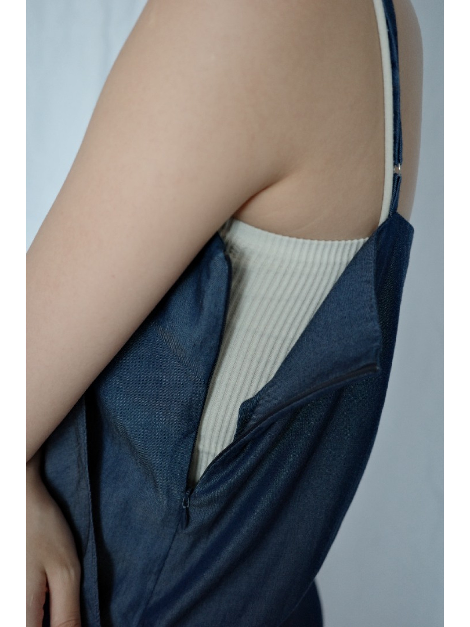 🇯🇵時髦感荷葉邊牛仔吊帶裙/S-L