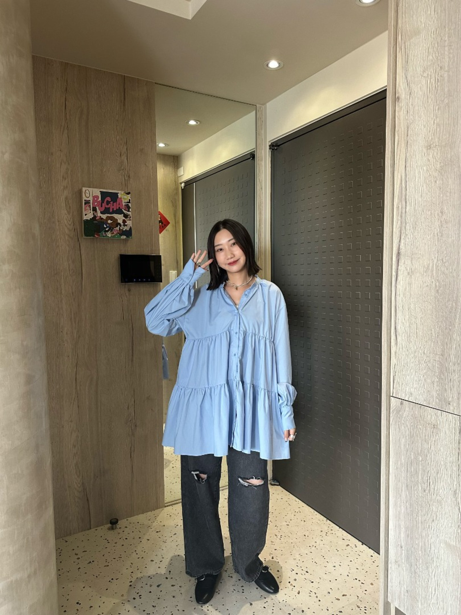 🇯🇵讚讚版型破損牛仔褲/兩色L