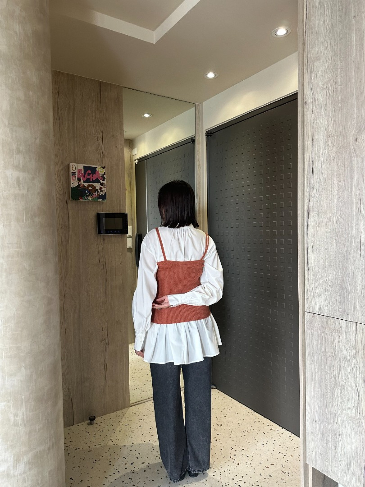 🇯🇵中山領蛋糕裙襯衫/白