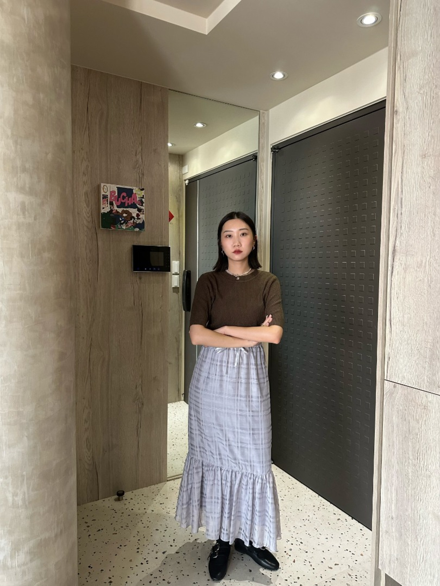 🇯🇵滾邊撞色針織衫/磚紅&咖啡