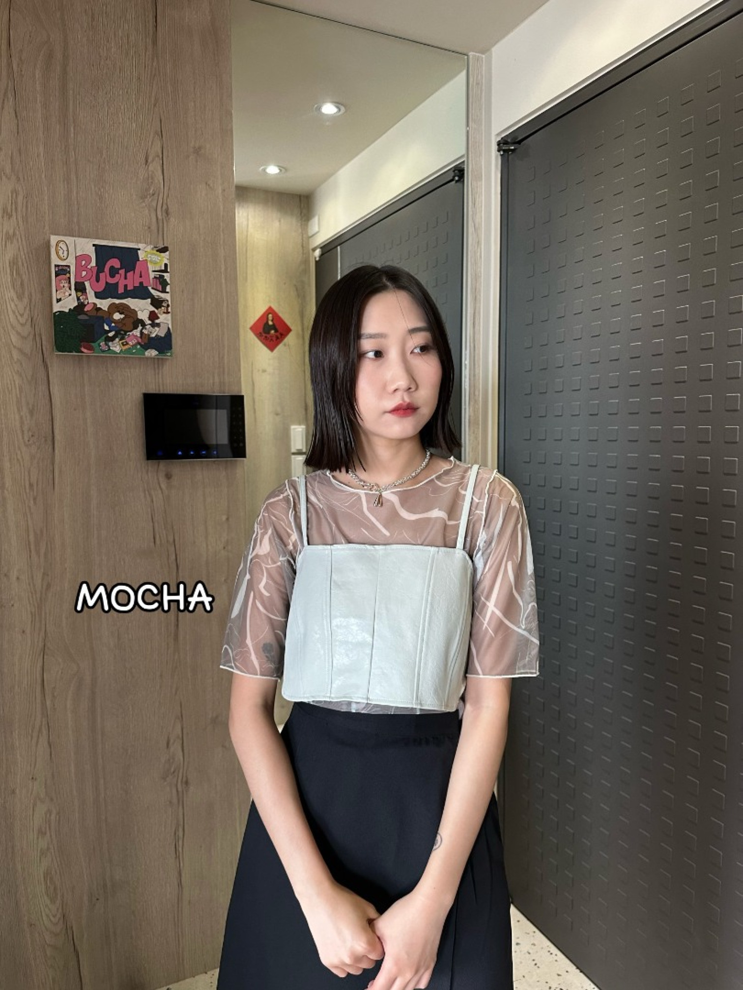 🇯🇵圓領大理石紋透膚內搭/兩色