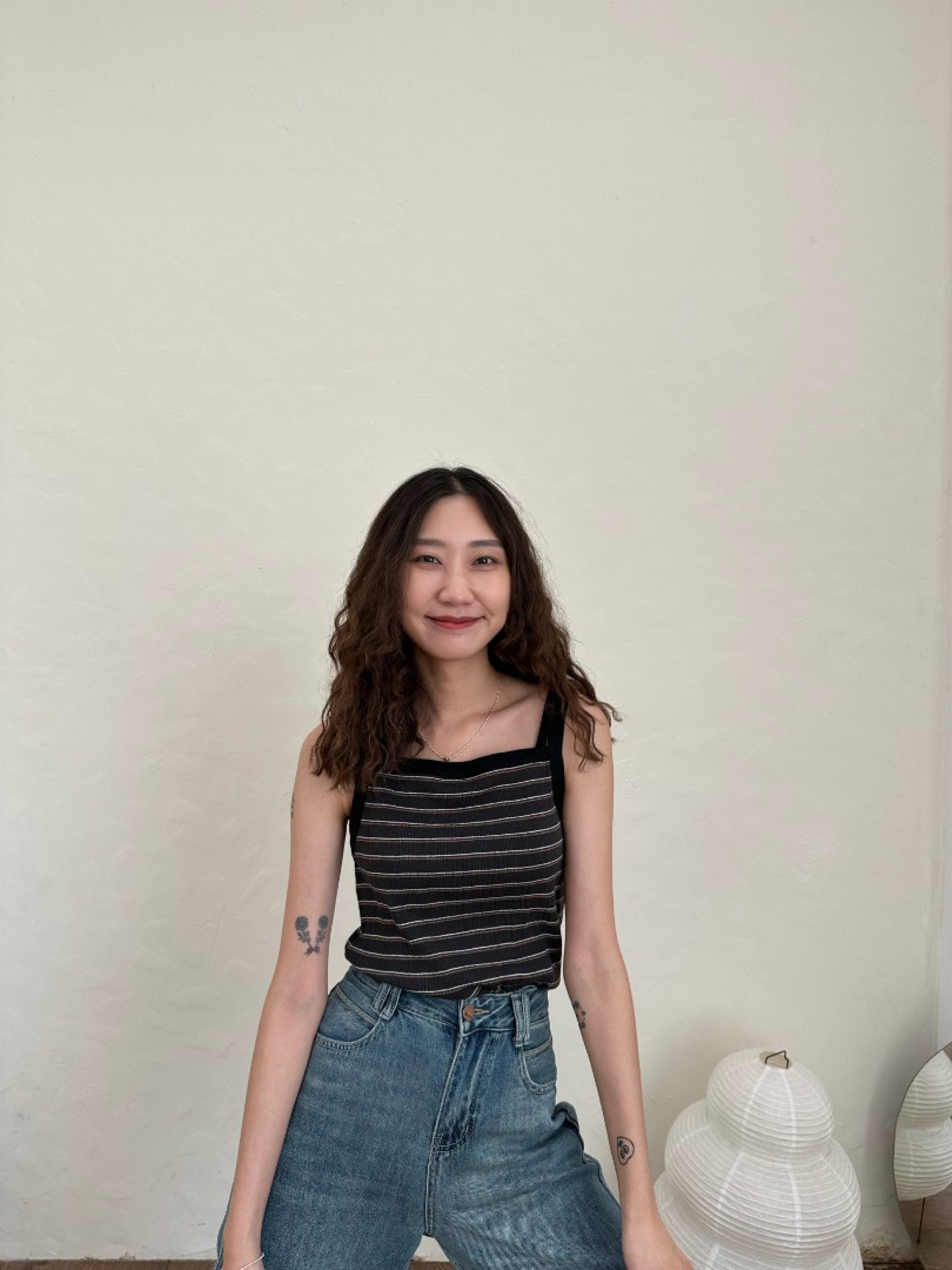 🇯🇵TWO WAY條紋背心/米&炭黑