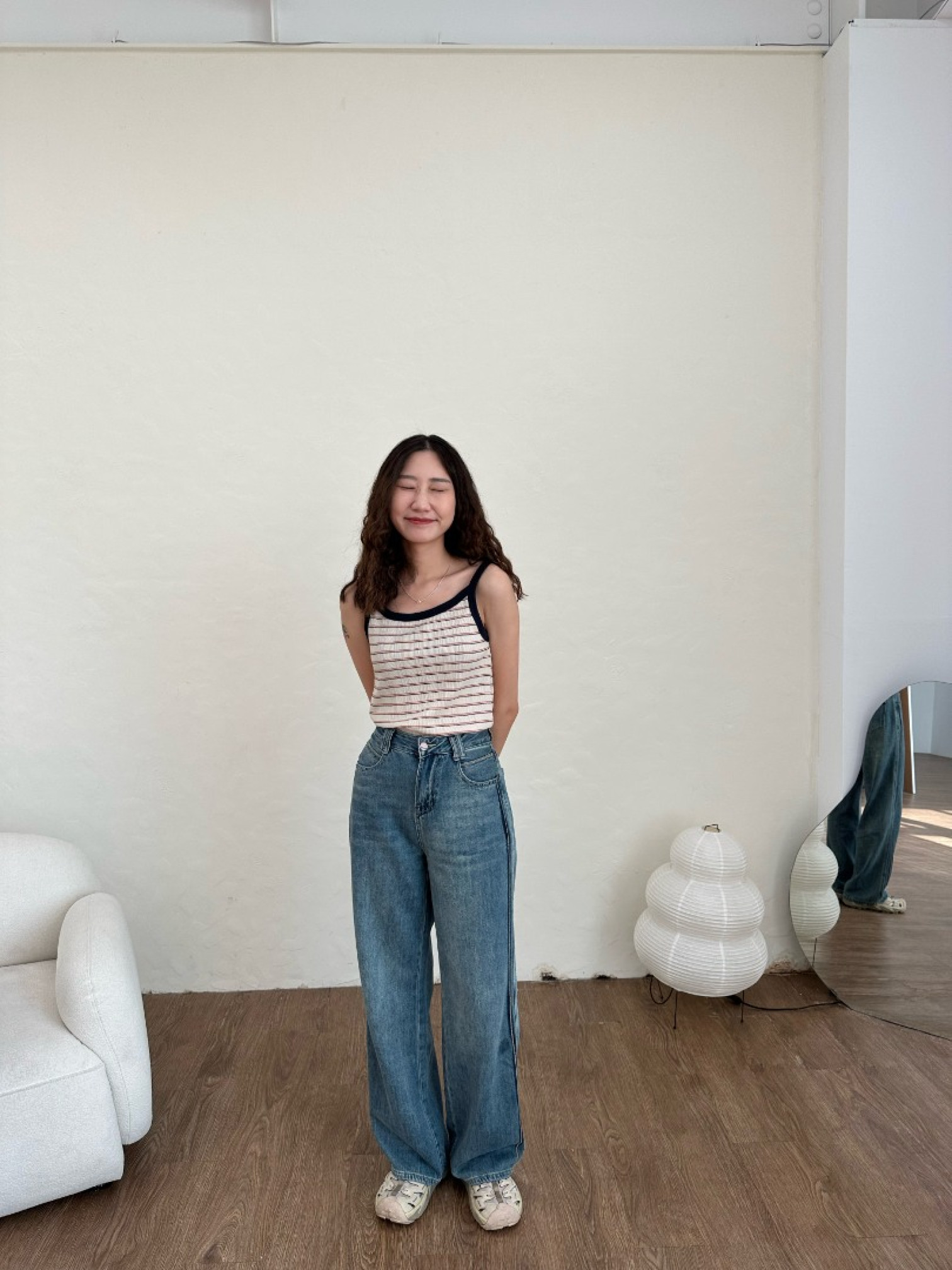 🇯🇵TWO WAY條紋背心/米&炭黑