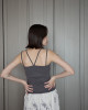 🇯🇵假兩件雙層細肩BRA TOP/兩色