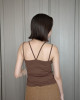 🇯🇵假兩件雙層細肩BRA TOP/兩色