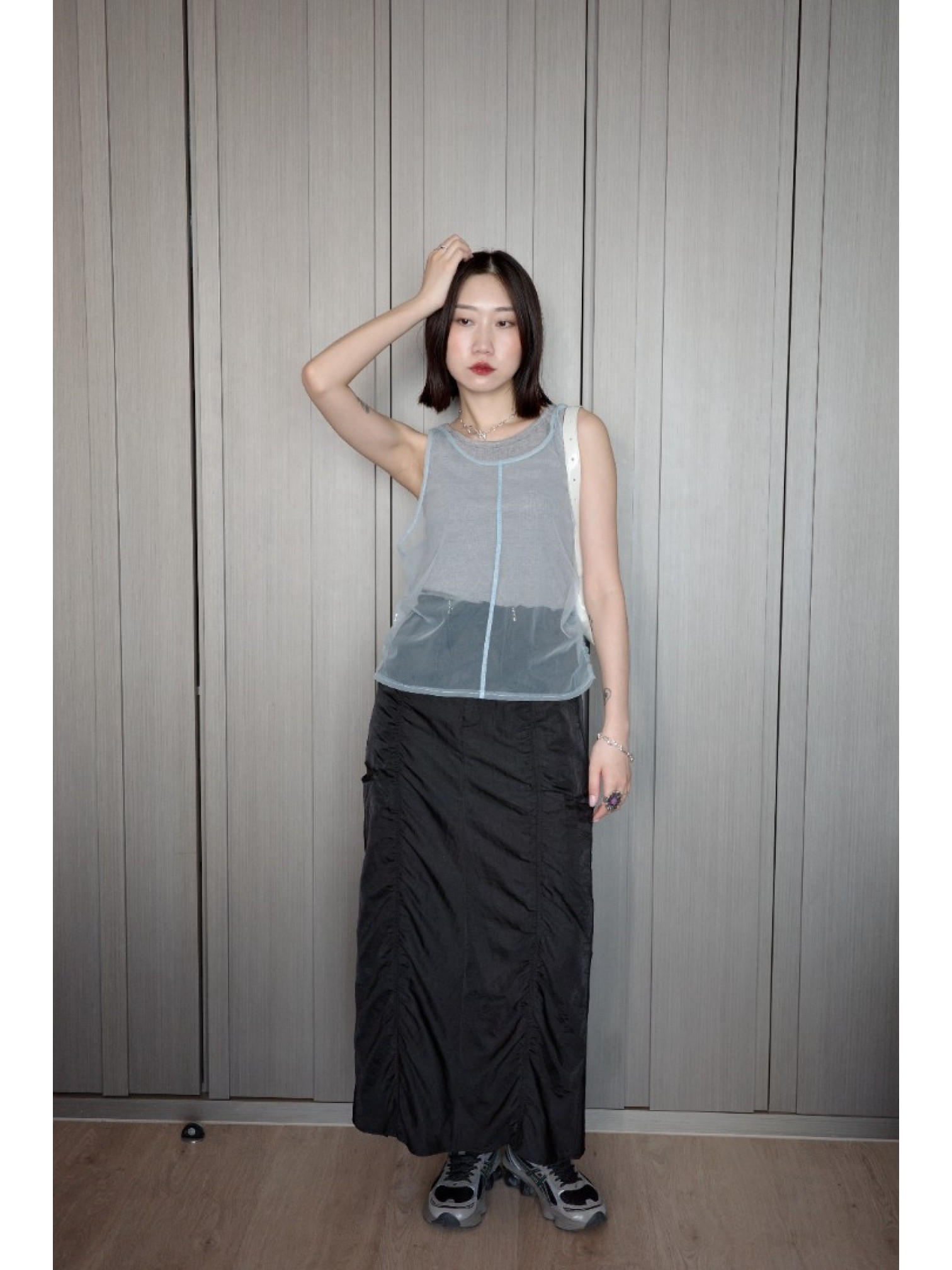 🇯🇵薄紗分層羅紋背心/三色