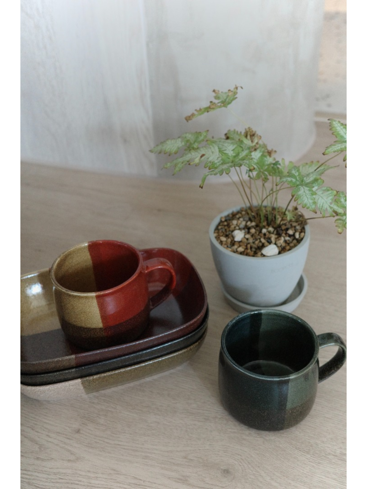 🇯🇵美濃燒釉料排列馬克杯/兩色