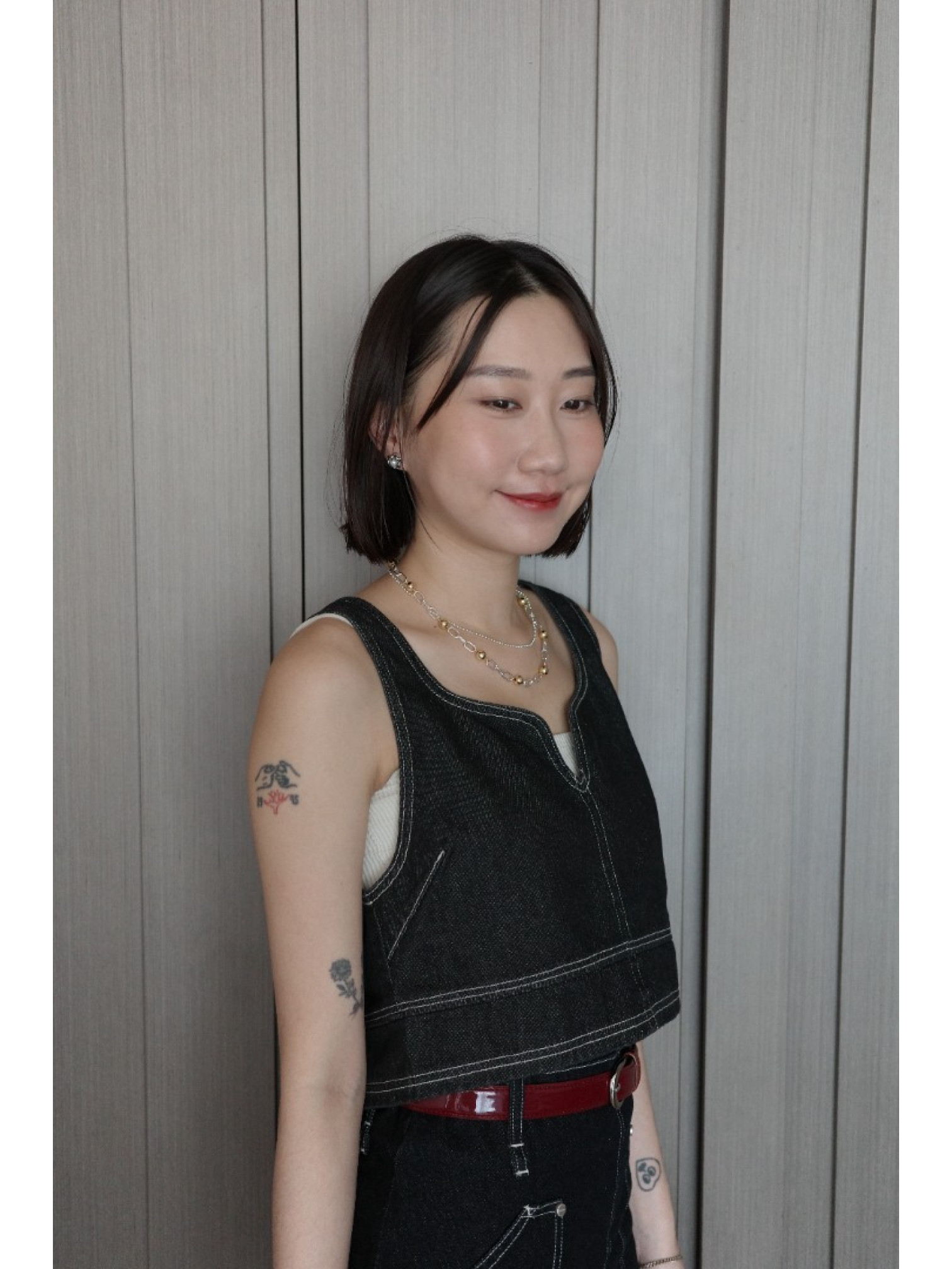 🇯🇵設計感丹寧馬甲背心/灰