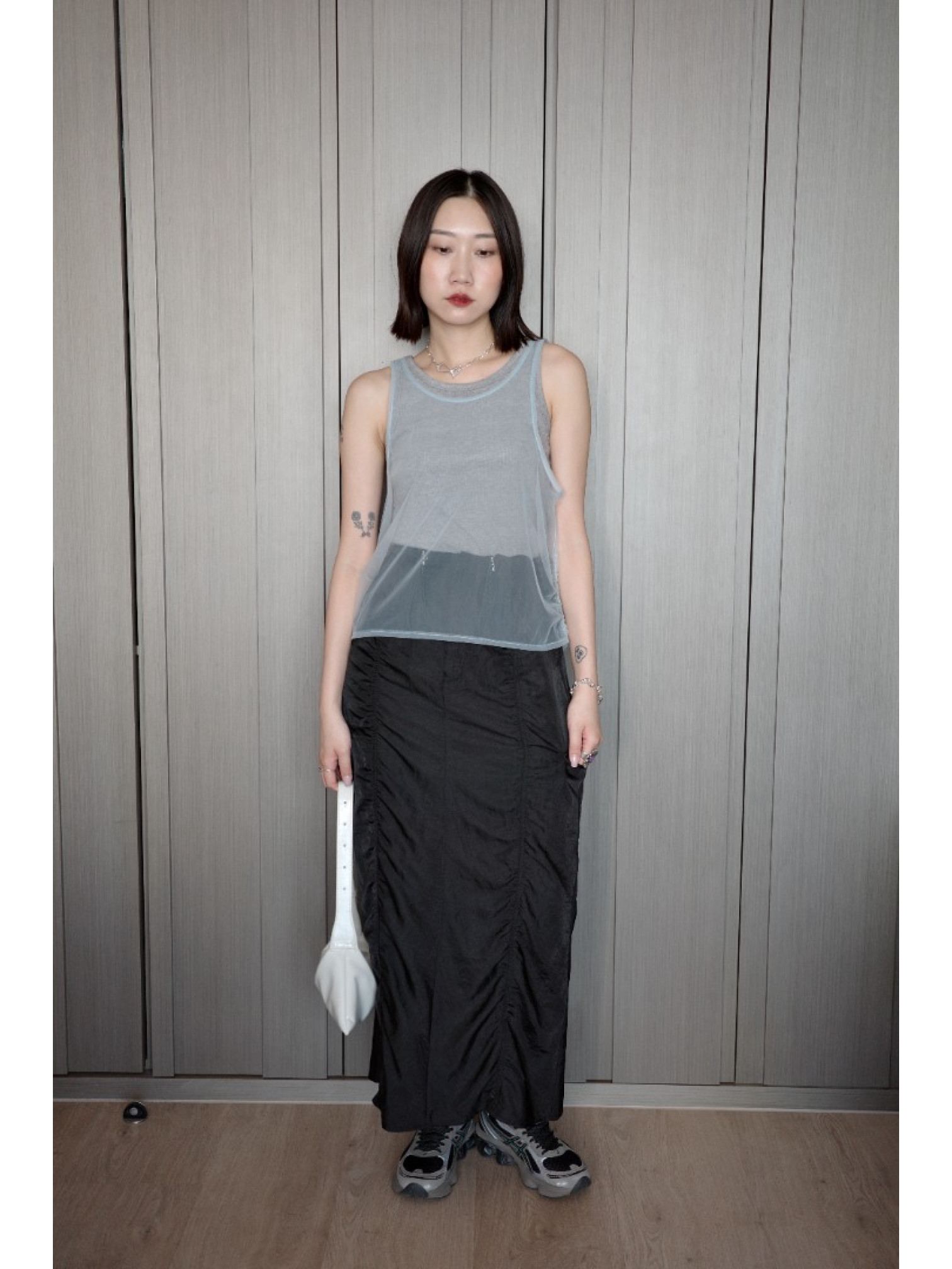 🇯🇵薄紗分層羅紋背心/三色