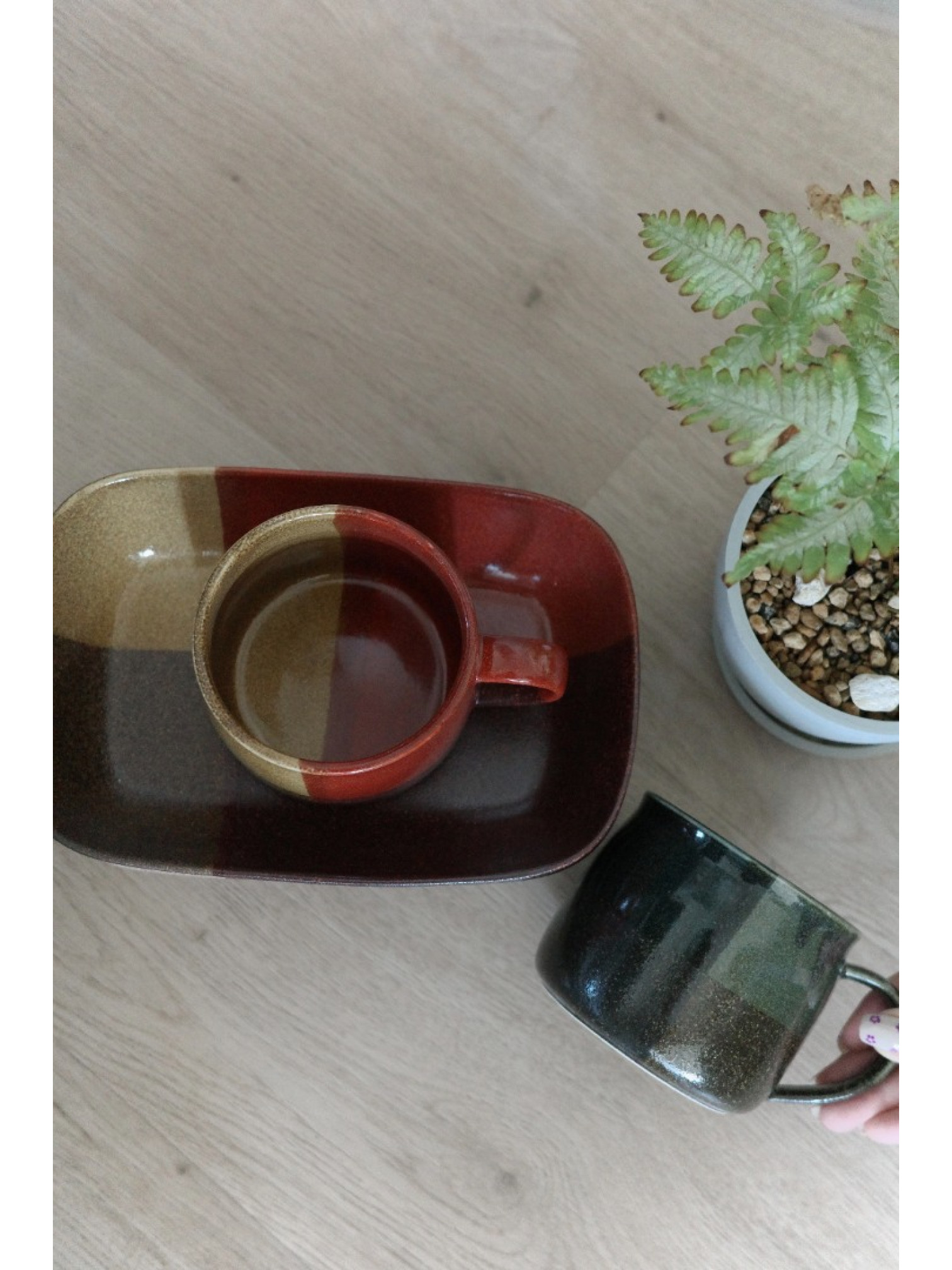 🇯🇵美濃燒釉料排列馬克杯/兩色