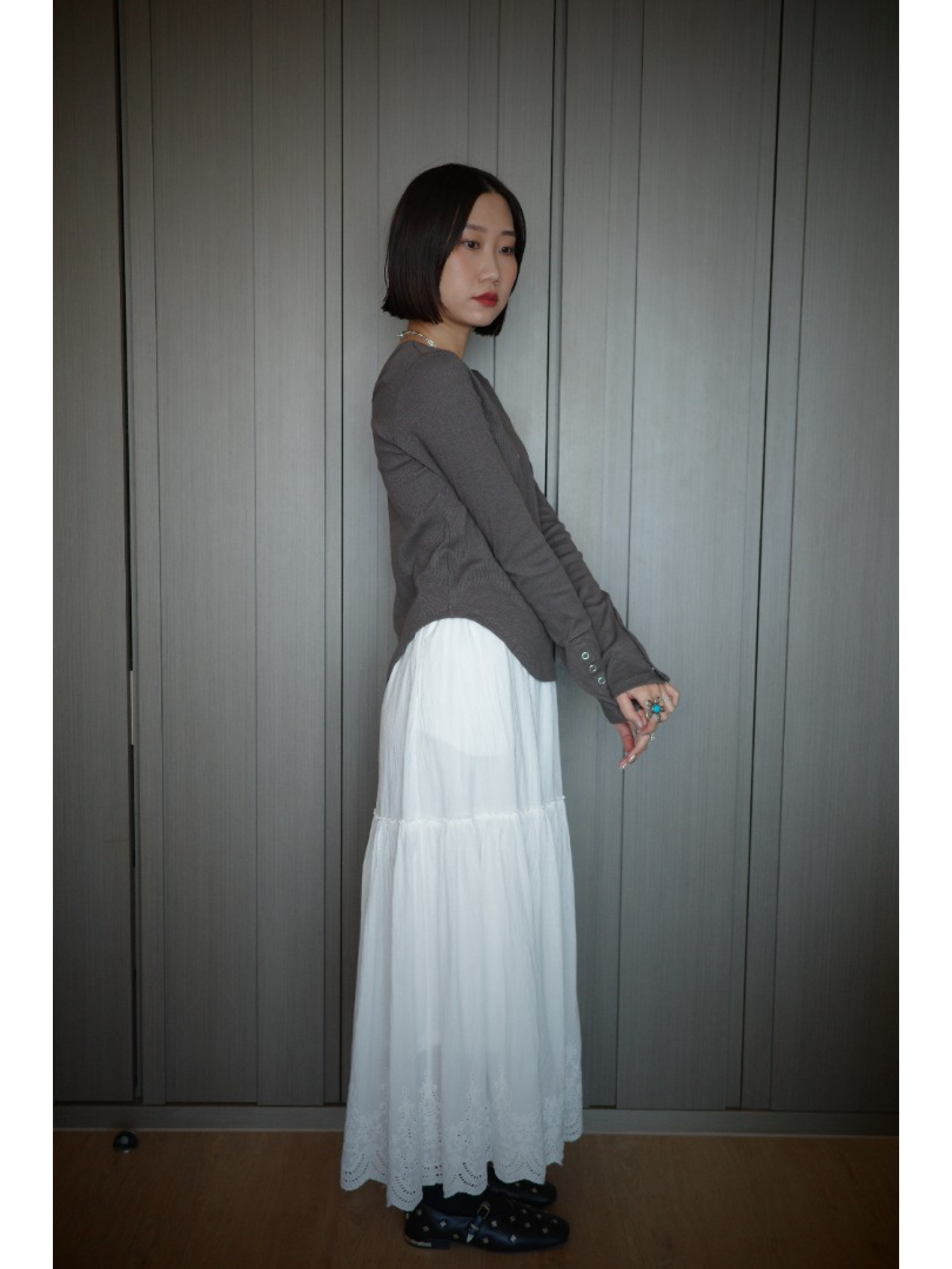 🇯🇵銀扣羅紋上衣/三色