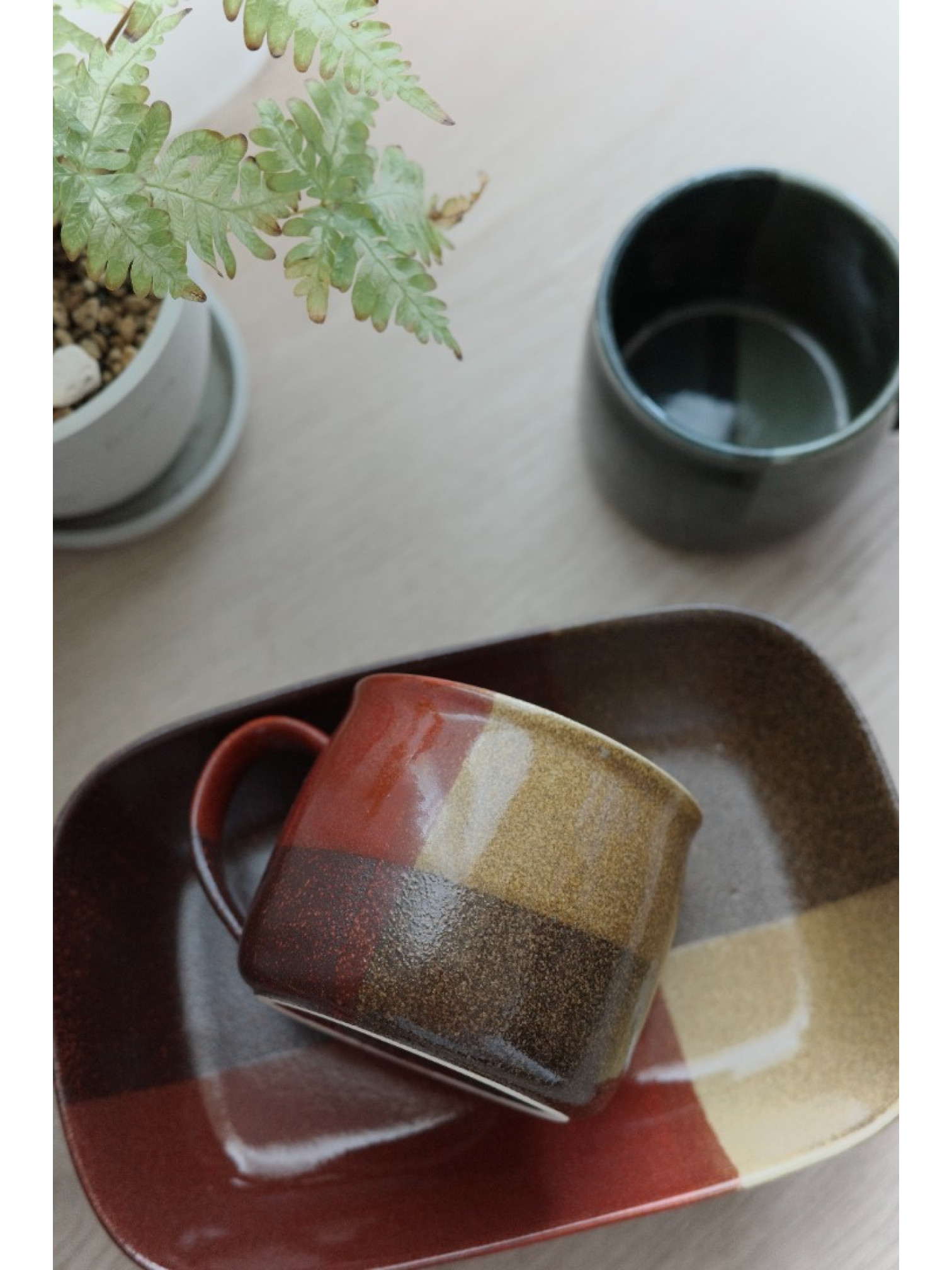 🇯🇵美濃燒釉料排列馬克杯/兩色