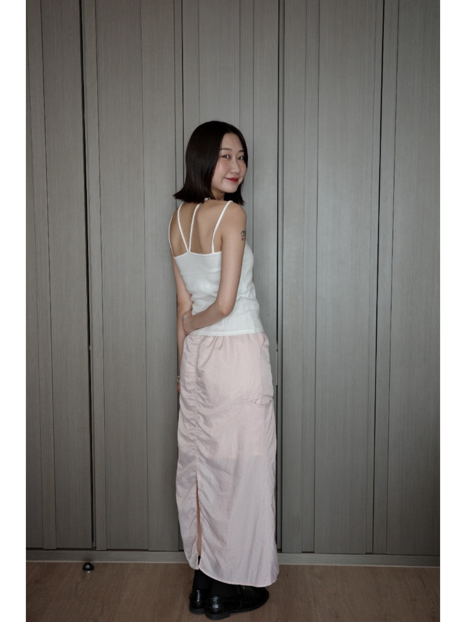 🇯🇵假兩件雙層細肩BRA TOP/兩色