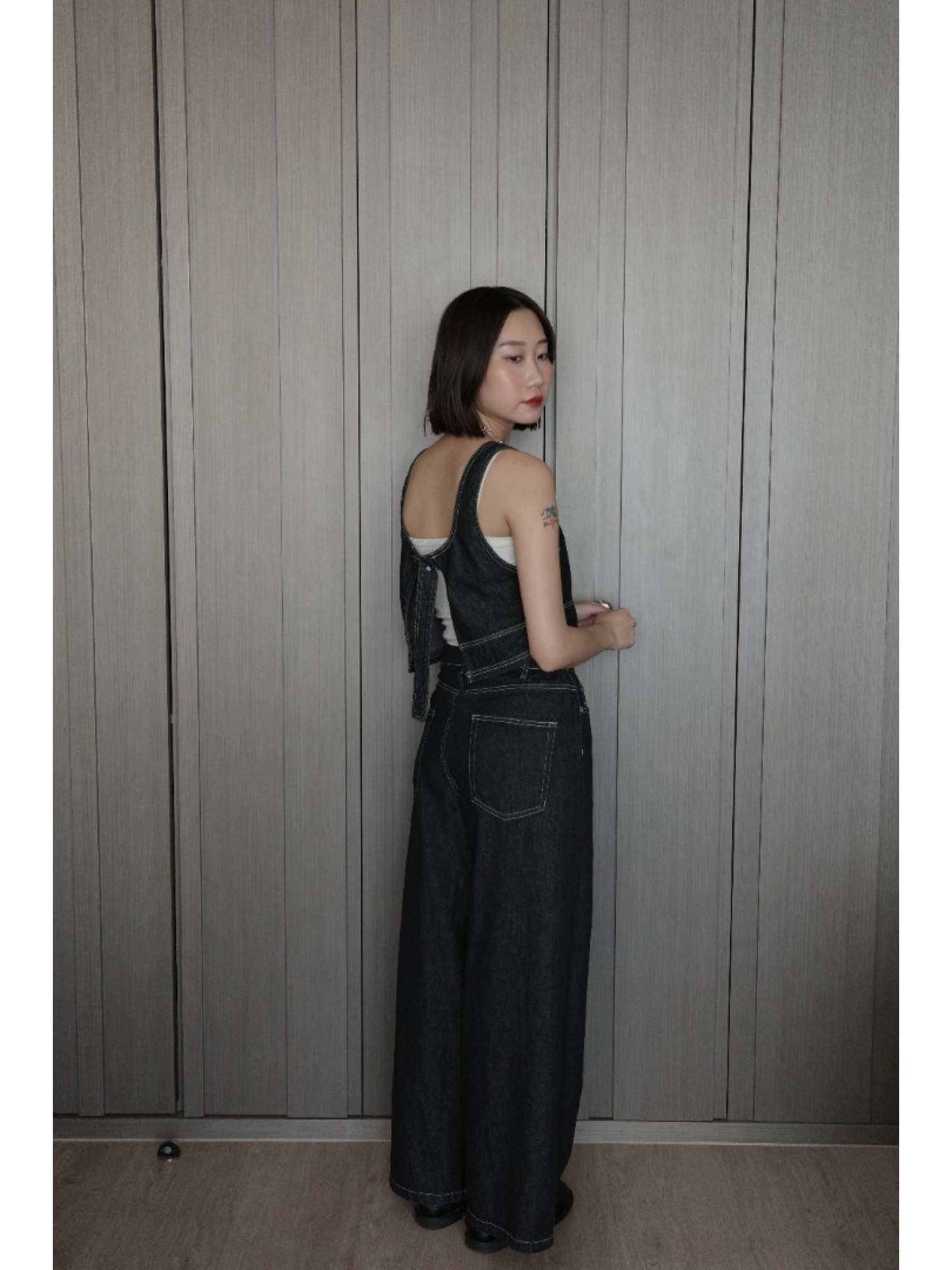 🇯🇵經典款縫線丹寧寬褲/兩色