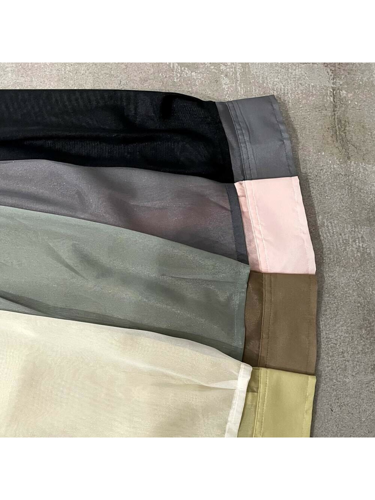 🇯🇵光澤透膚雙層襯衫/綠咖