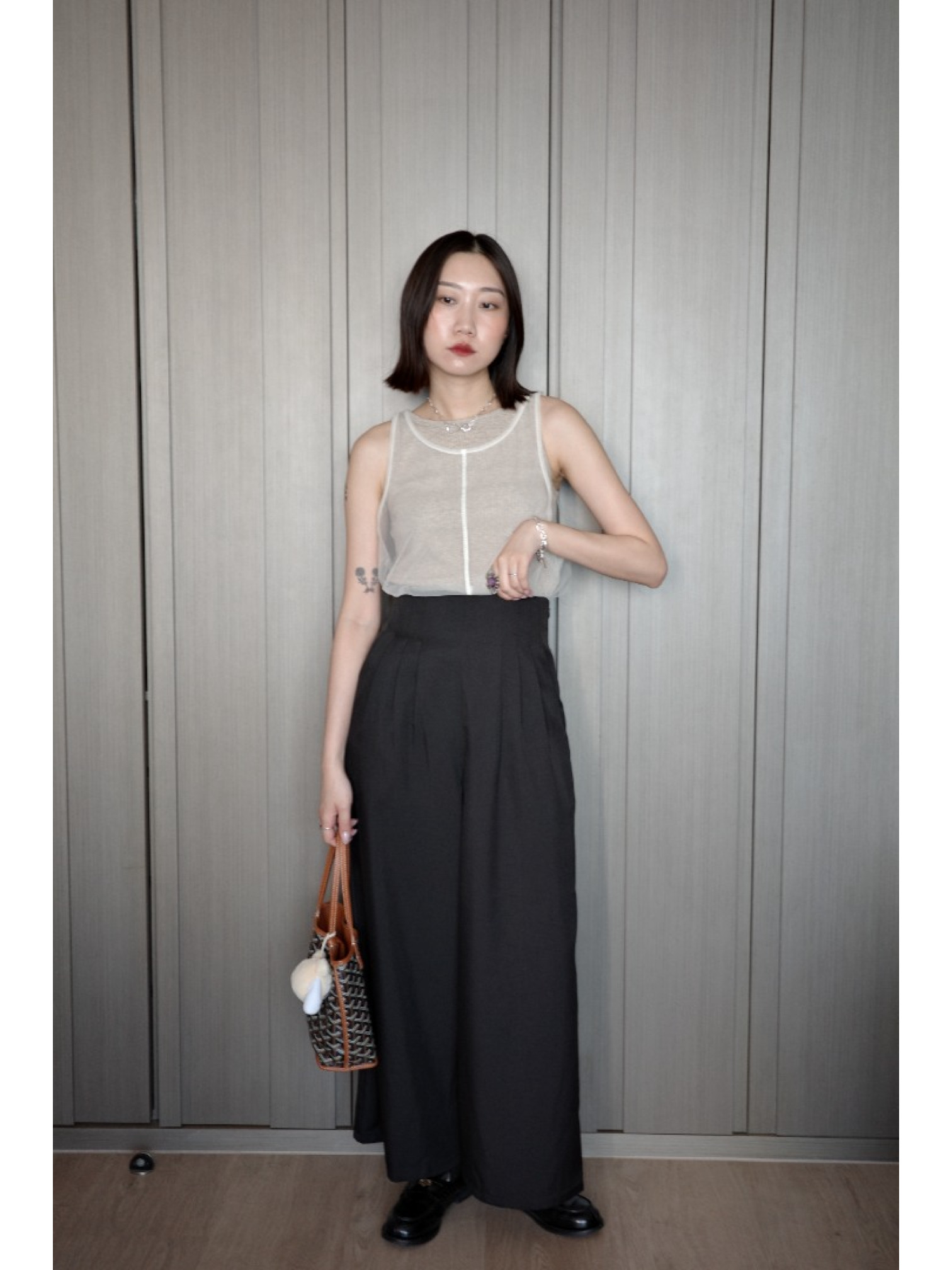 🇯🇵薄紗分層羅紋背心/三色