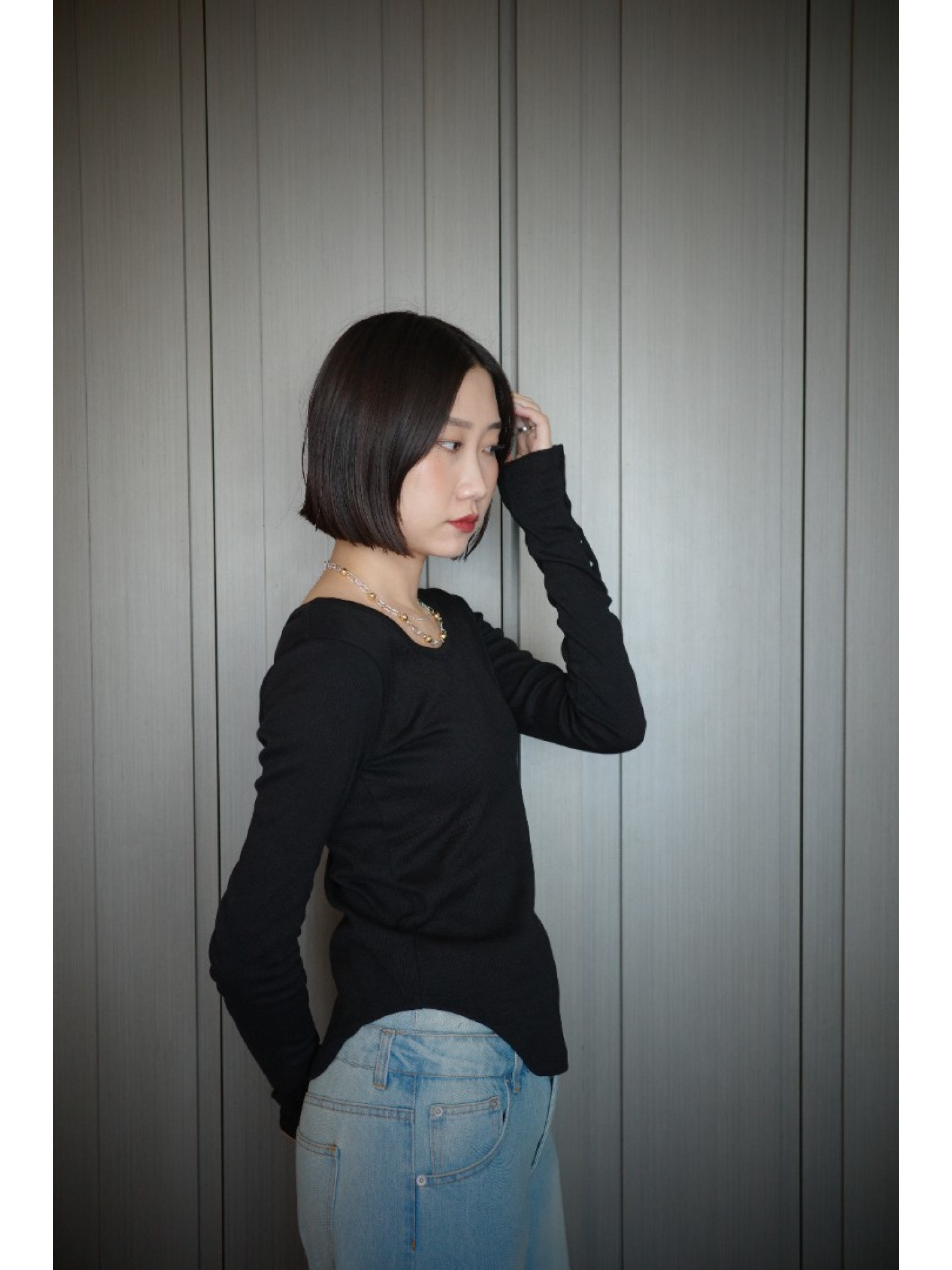 🇯🇵銀扣羅紋上衣/三色