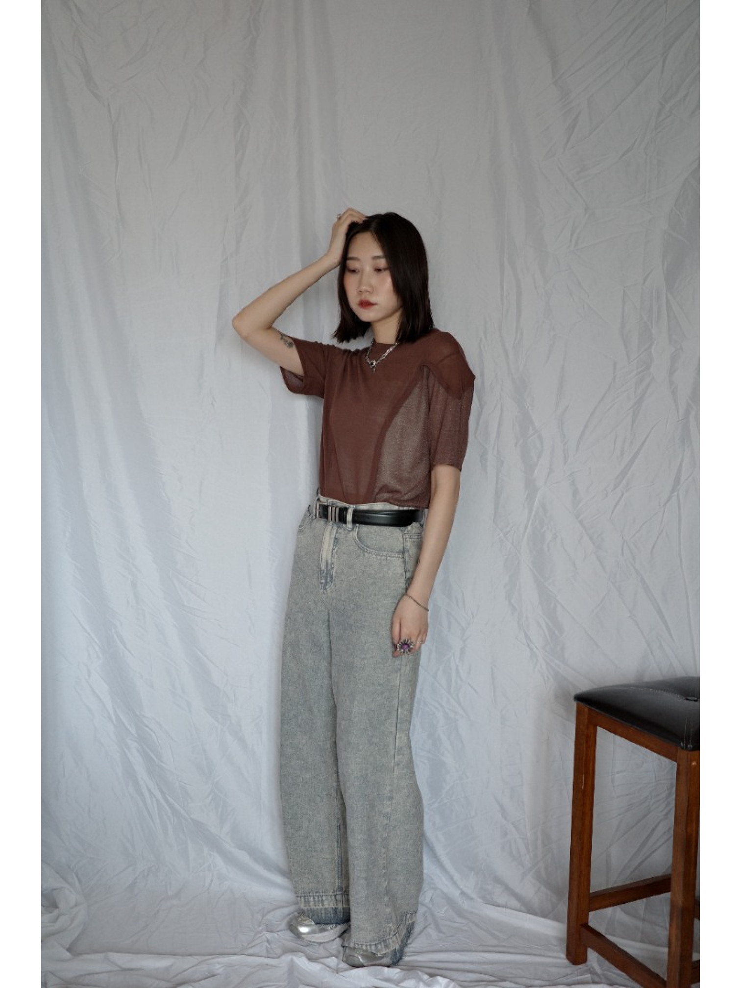 🇯🇵10盎司丹寧寬褲/復古色