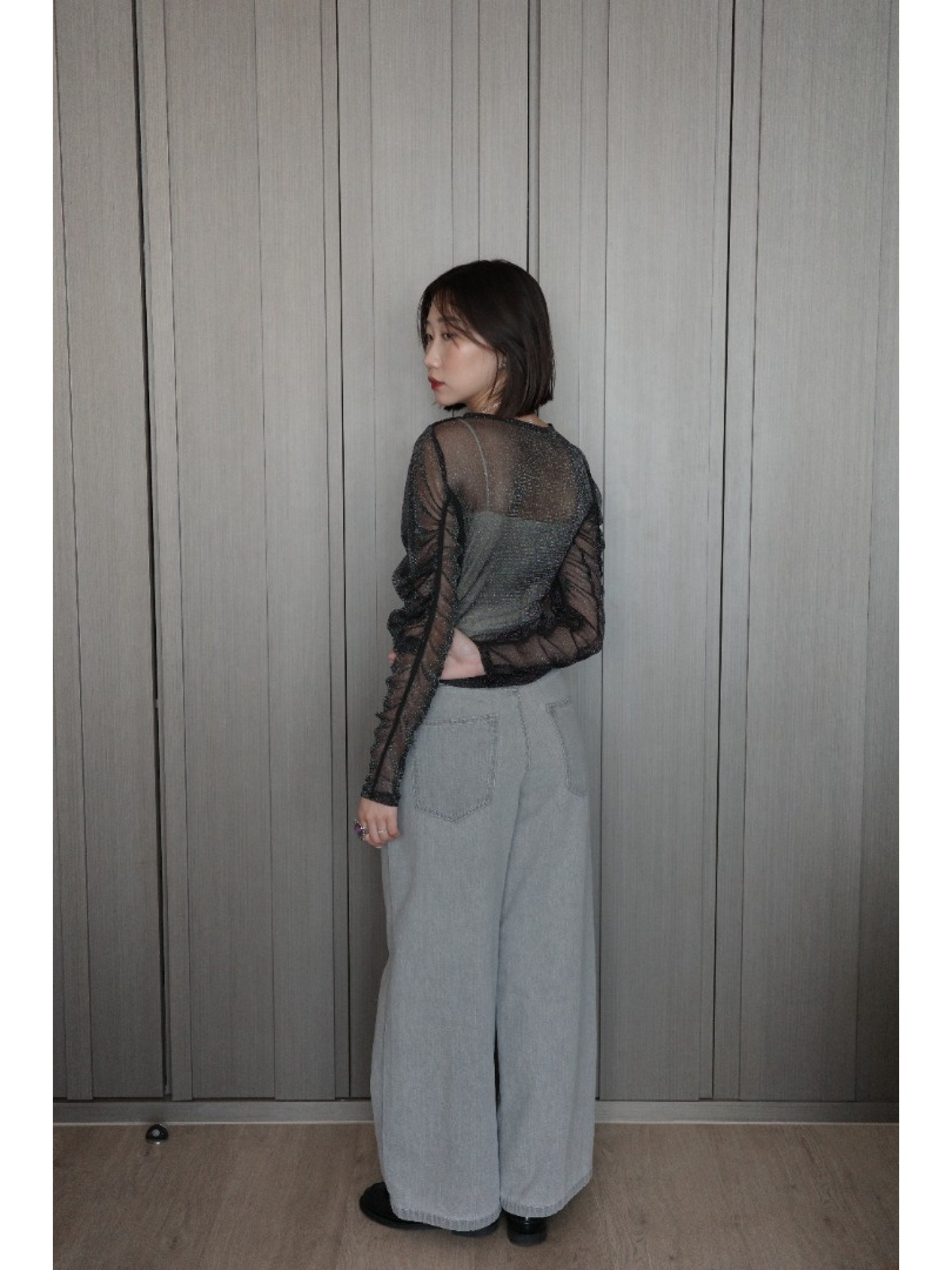 🇯🇵經典款縫線丹寧寬褲/兩色