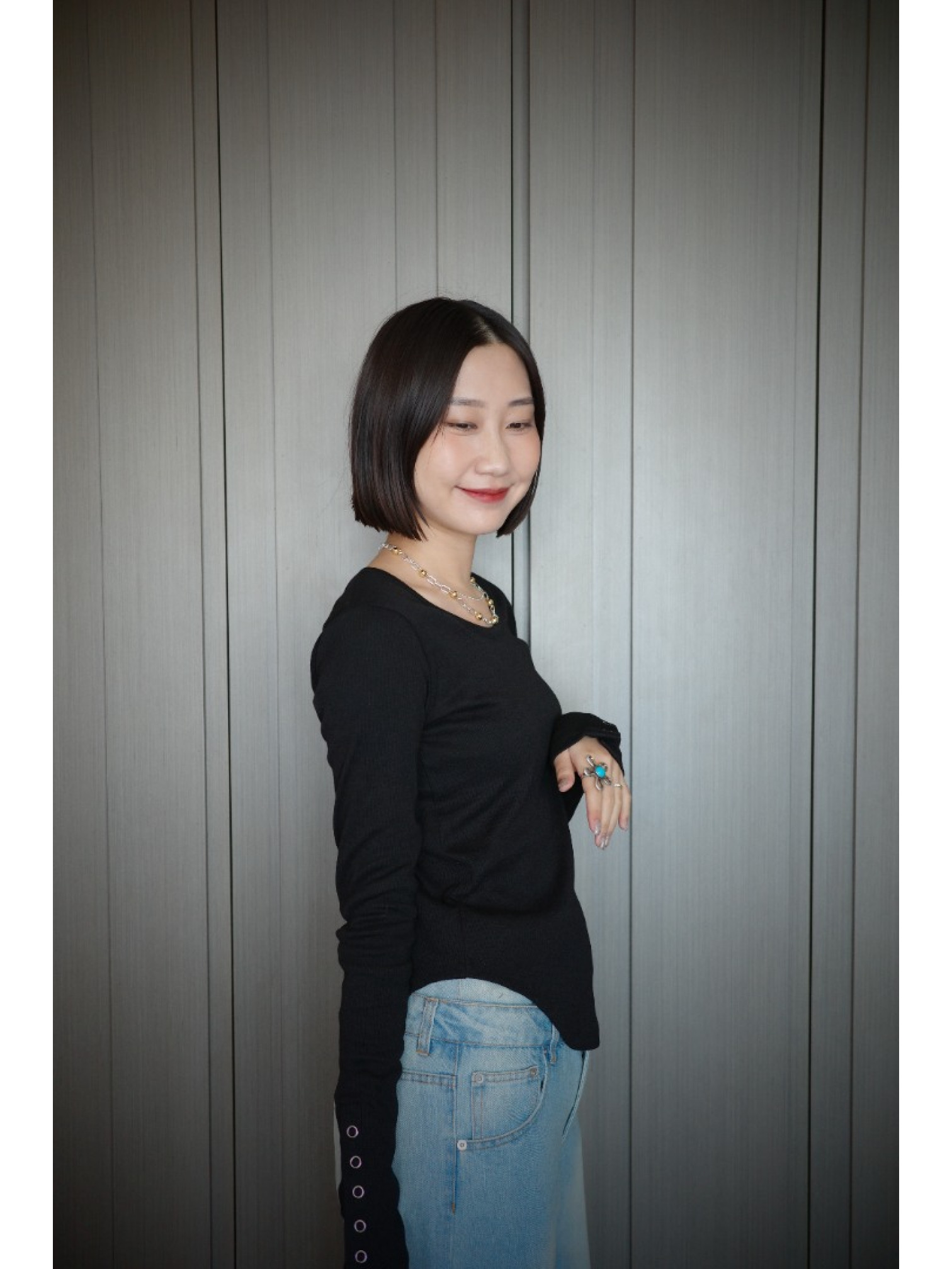 🇯🇵銀扣羅紋上衣/三色