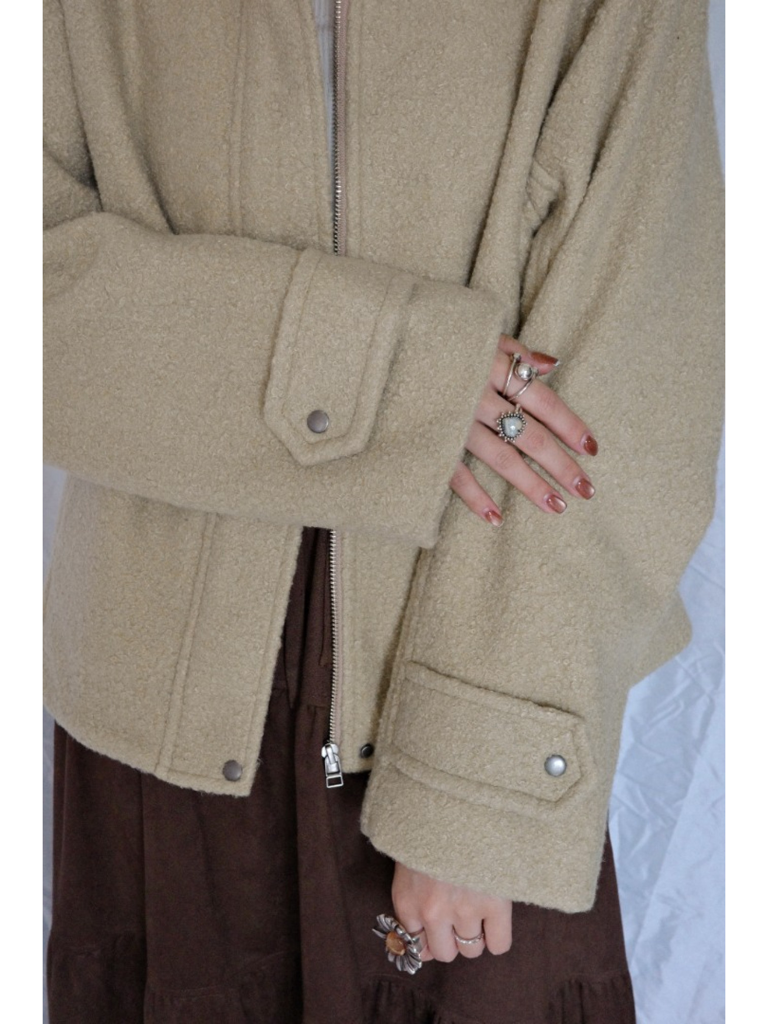 JP｜經典毛呢外套/米黃