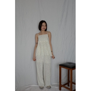 🇯🇵可愛碎花休閒長褲/白L